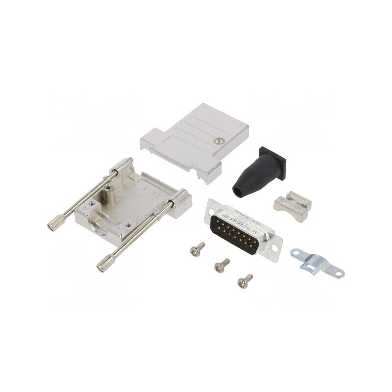 Conector D-Sub 15 PIN Tată Lipire Cablu Gold | Electronic-mag.ro | Componente Electronice