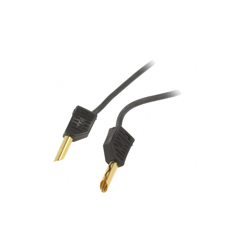 Cablu de măsurare neizolat 60VDC 30VAC 19A 2m negru | Electronic-mag.ro | Componente Electronice