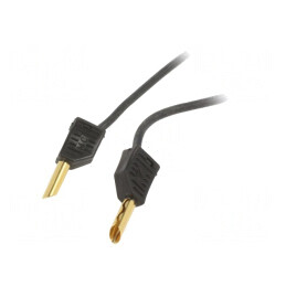 Cablu de măsurare neizolat 60VDC 30VAC 19A 2m negru | Electronic-mag.ro | Componente Electronice