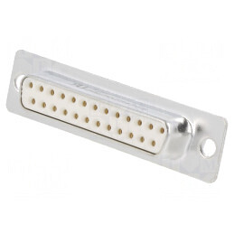 Conector D-Sub 25-Pin Femelă pentru Lipire | Electronic-mag.ro | Componente Electronice