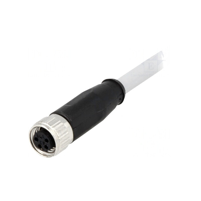 Conector M8 Mamă 4 PIN cu Cablu 2m PVC | Electronic-mag.ro | Componente Electronice
