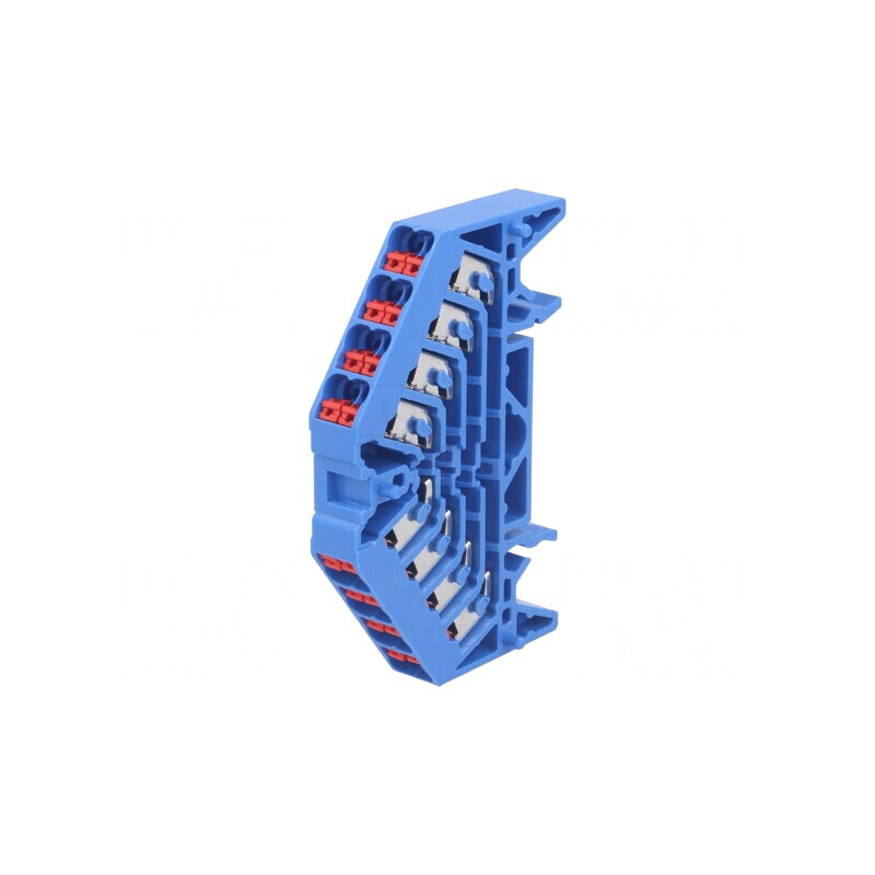 Conector Șine Albastru 1,5mm2 Piste 4 Borne 16 10A | Electronic-mag.ro | Componente Electronice