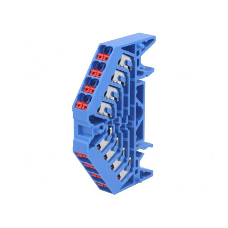 Conector Șine Albastru 1,5mm2 Piste 4 Borne 16 10A | Electronic-mag.ro | Componente Electronice