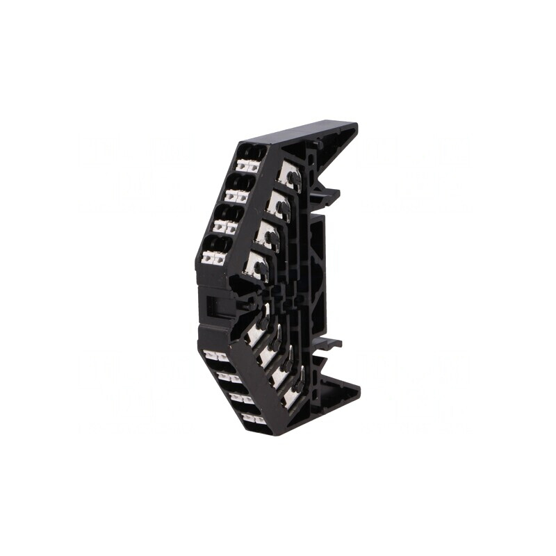 Conector Șine 4 Piste 16 Borne Negru 250VAC 1.5mm2 | Electronic-mag.ro | Componente Electronice