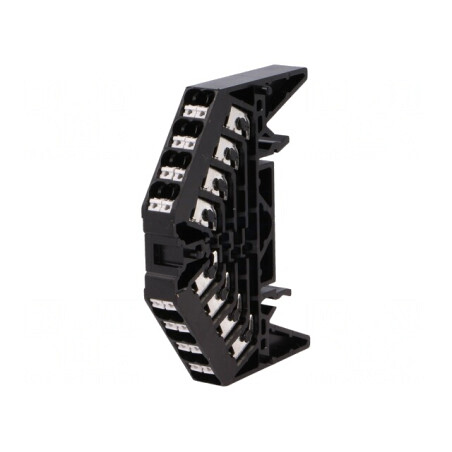 Conector Șine 4 Piste 16 Borne Negru 250VAC 1.5mm2 | Electronic-mag.ro | Componente Electronice