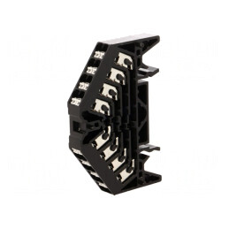 Conector de Îmbinare Șine 1,5mm2 4 Piste 16 Borne Negru 250VAC | Electronic-mag.ro | Componente Electronice