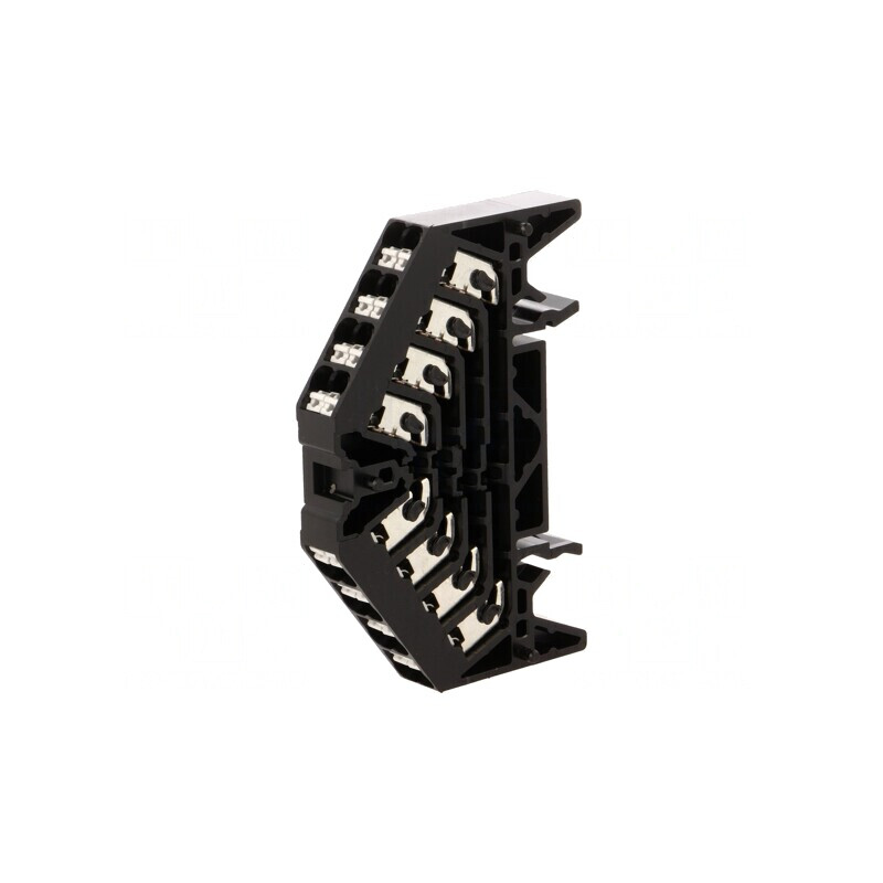 Conector de Îmbinare Șine 1,5mm2 4 Piste 16 Borne Negru 250VAC | Electronic-mag.ro | Componente Electronice