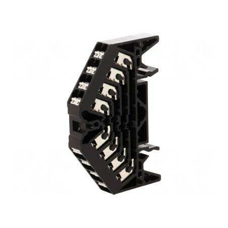 Conector de Îmbinare Șine 1,5mm2 4 Piste 16 Borne Negru 250VAC | Electronic-mag.ro | Componente Electronice