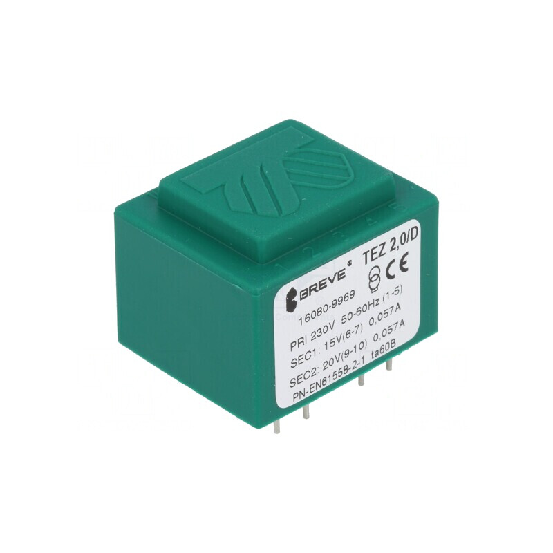 Transformator încapsulat 2VA 230VAC 15V 20V PCB | Electronic-mag.ro | Componente Electronice