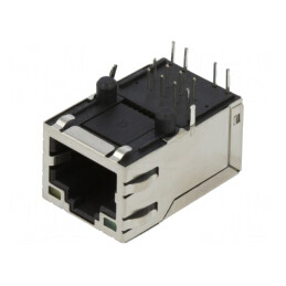 Modular Jack with Integrated Magnetic and LED | Electronic-mag.ro | Componente Electronice