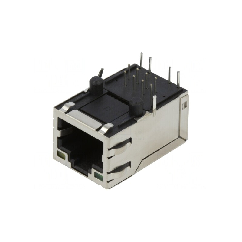 Modular Jack with Integrated Magnetic and LED | Electronic-mag.ro | Componente Electronice