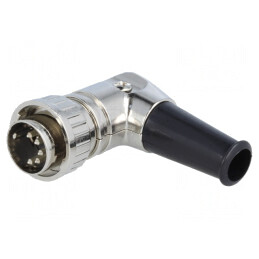 Mufă DIN tată 5 pini 180° unghi 90° | Electronic-mag.ro | Componente Electronice