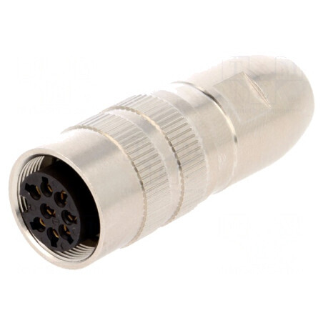 Conector M16 Mufă Mamă 8 PIN Lipire Cablu 5A 60V Drept | Electronic-mag.ro | Componente Electronice
