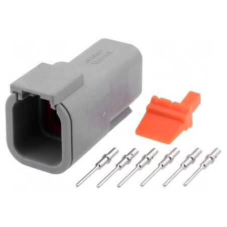 Conector cablu-cablu ATM tată 6 pini crimpat | Electronic-mag.ro | Componente Electronice