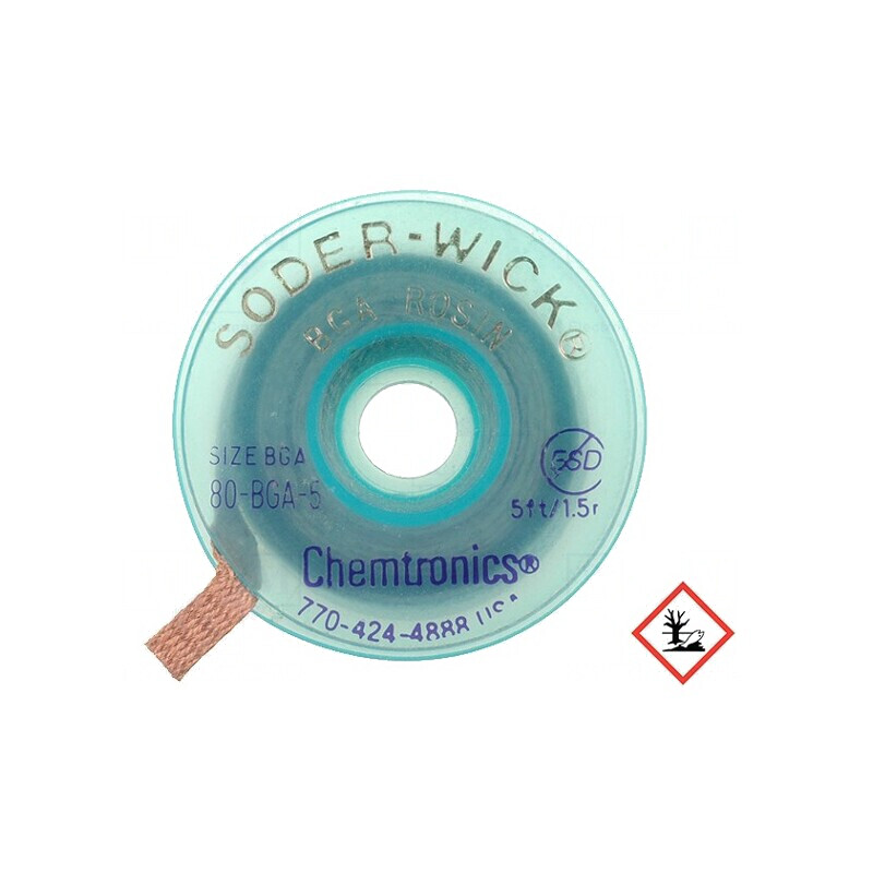 Bandă de dezlipit cu colofoniu 5,6mm fără halogenuri | Electronic-mag.ro | Componente Electronice