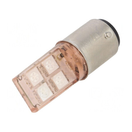 Lampă LED Portocalie 24V BA15D | Electronic-mag.ro | Componente Electronice
