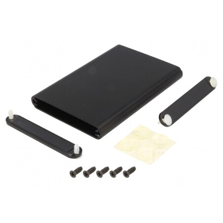 Carcasă aluminiu neagră 70x100x12 mm | Electronic-mag.ro | Componente Electronice
