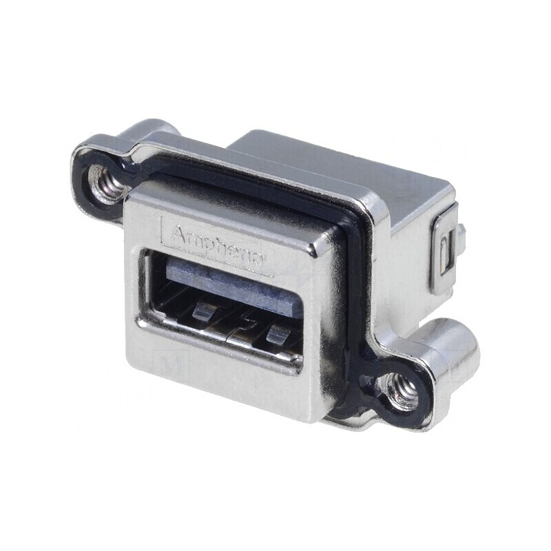 Soclu USB A pentru Montare pe Panou | Electronic-mag.ro | Componente Electronice