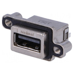 Soclu USB A pentru montare pe panou cu înșurubare THT dreaptă | Electronic-mag.ro | Componente Electronice