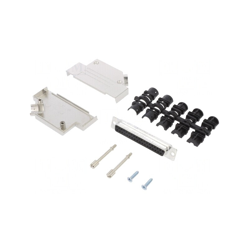 Conector D-Sub 37 PIN Mama 45° Lipire Cablu Gold | Electronic-mag.ro | Componente Electronice