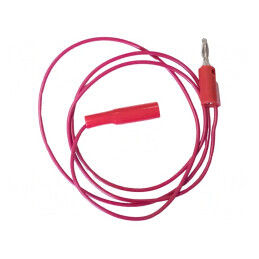 Cablu de măsurare 5A mufă banană 4 mm cu clemă crocodil roşie | Electronic-mag.ro | Componente Electronice