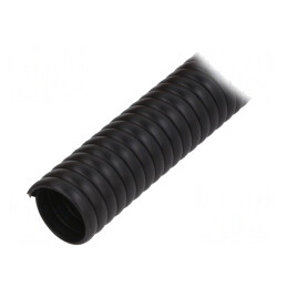 Înfăşurare spirală PVC neagră 1m 25mm