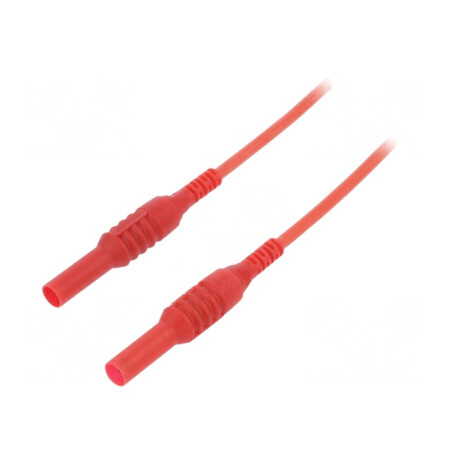 Cablu de măsurare 1kVDC 10A 1,5m roșu silicon | Electronic-mag.ro | Componente Electronice