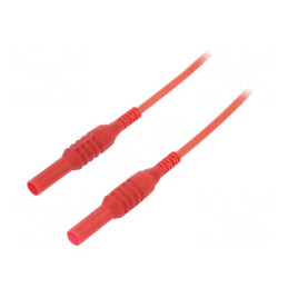 Cablu de măsurare 1kVDC 10A 1,5m roșu silicon | Electronic-mag.ro | Componente Electronice