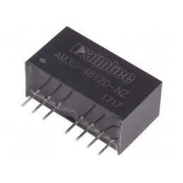 Convertor DC/DC 3W 36-75V la 12V/-12V SIP8 | Electronic-mag.ro | Componente Electronice