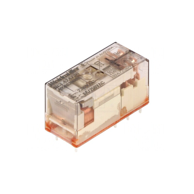 Releu Electromagnetic DPDT 230VAC 8A | Electronic-mag.ro | Componente Electronice