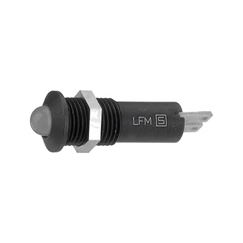 Lampă LED Convexă Roșie 24VDC IP67 Ø8.4mm Alamă | Electronic-mag.ro | Componente Electronice