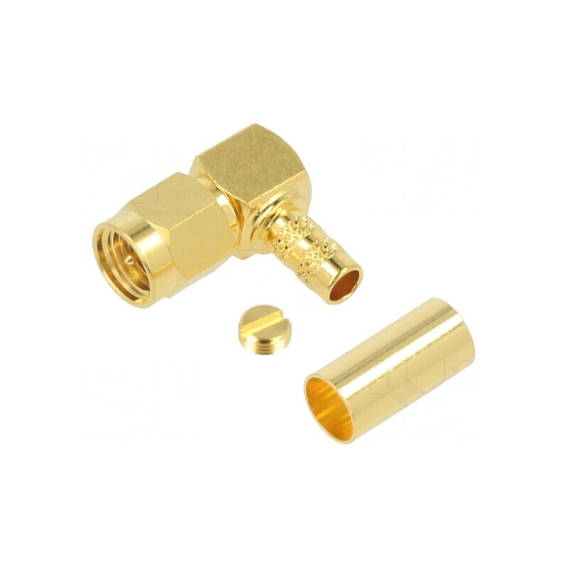 Mufă SMA Tată Unghi 90° 50Ω pentru Cablu PTFE | Electronic-mag.ro | Componente Electronice Mufă SMA Tată Unghi 90° 50Ω pentru Cablu PTFE | Electronic-mag.ro | Componente Electronice