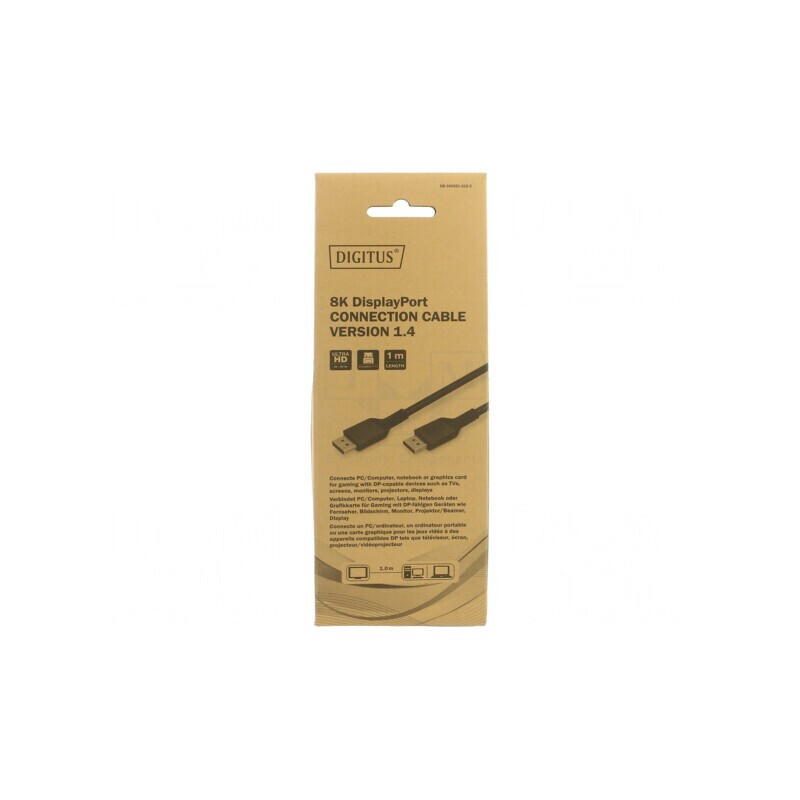 Cablu DisplayPort 1.4 HDCP 2.2 1m Negru Textil | Electronic-mag.ro | Componente Electronice