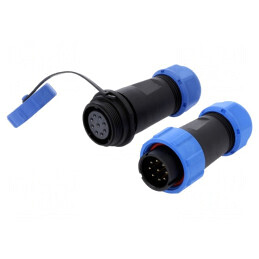 Conector circular tată-mamă 9 PIN IP67 500V 3A pe cablu | Electronic-mag.ro | Componente Electronice