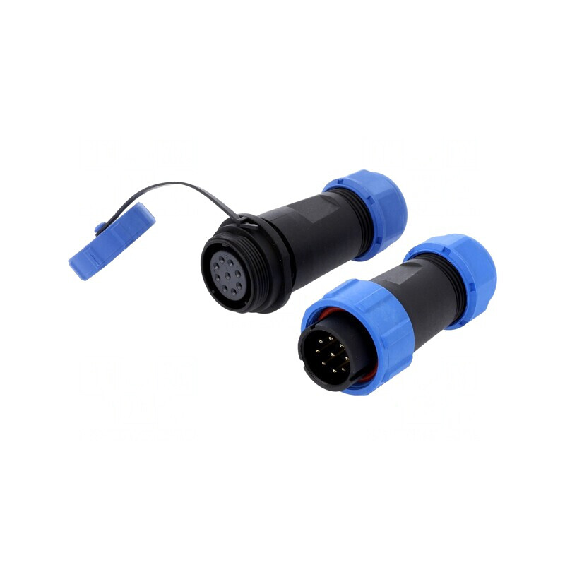 Conector circular tată-mamă 9 PIN IP67 500V 3A pe cablu | Electronic-mag.ro | Componente Electronice