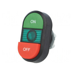 Comutator dublu 22mm verde-roșu IP66 | Electronic-mag.ro | Componente Electronice