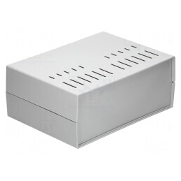 Carcasă ventilată gri 294x217x120mm | Electronic-mag.ro | Componente Electronice