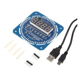 Ceas Digital USB Mini DS1302 3-5VDC 81x81mm | Electronic-mag.ro | Componente Electronice