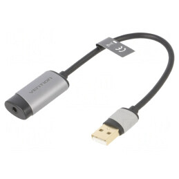 Card extensie PC: audio | aluminiu | Jack 3,5mm soclu,USB A mufă | CDJHB