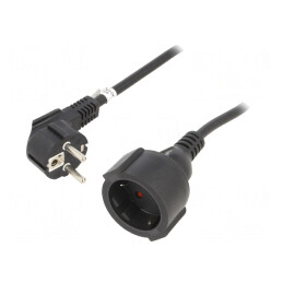Prelungitor alimentare negru 3m 10A 3x1,5mm2 | Electronic-mag.ro | Componente Electronice
