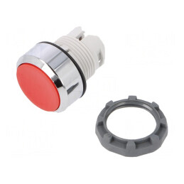 Comutator Apăsare 22mm Roșu Plat | Electronic-mag.ro | Componente Electronice