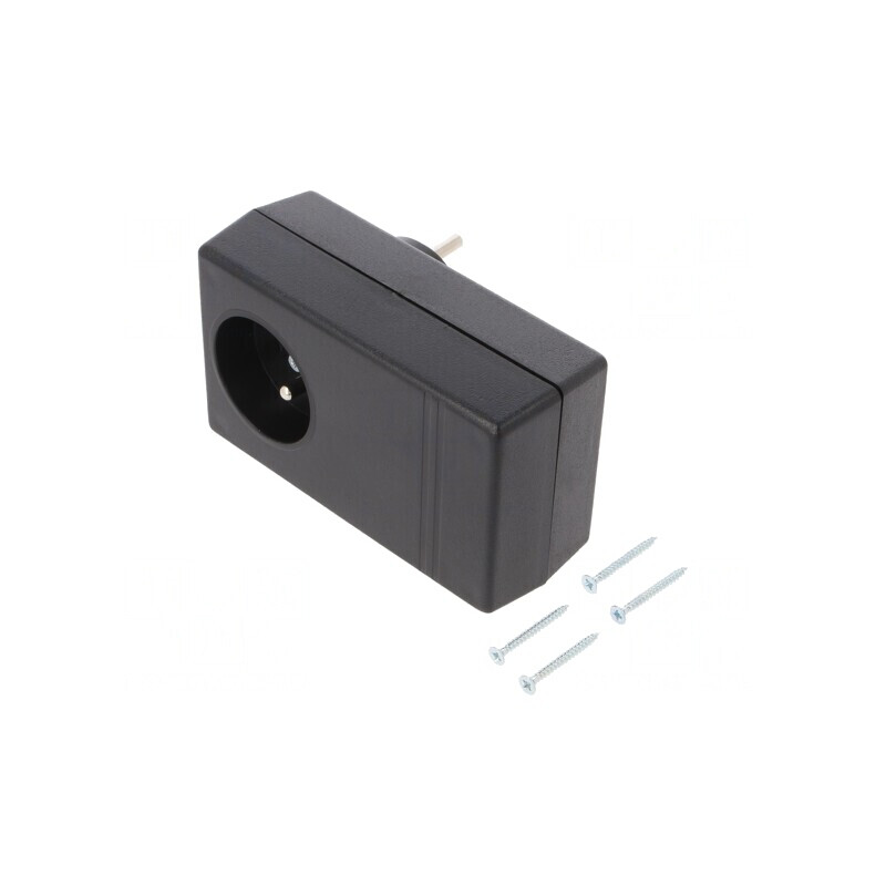 Carcasă Alimentator ABS Neagră 71x120x45mm | Electronic-mag.ro | Componente Electronice