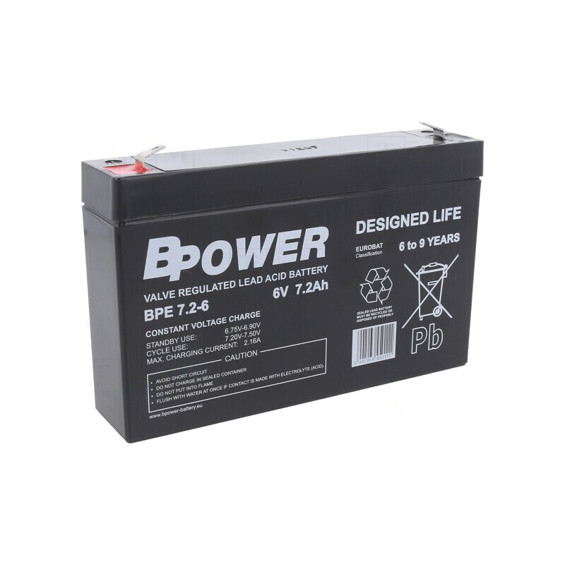 Baterie Plumb-Acid 6V 7,2Ah AGM fără Întreținere | Electronic-mag.ro | Componente Electronice Baterie Plumb-Acid 6V 7,2Ah AGM fără Întreținere | Electronic-mag.ro | Componente Electronice