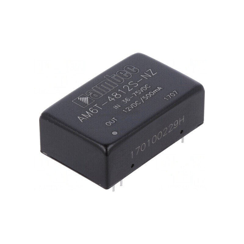 Convertor DC/DC 6W 36-75V la 12V 500mA DIP24 | Electronic-mag.ro | Componente Electronice