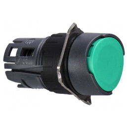 Comutator apăsare 16mm verde | Electronic-mag.ro | Componente Electronice