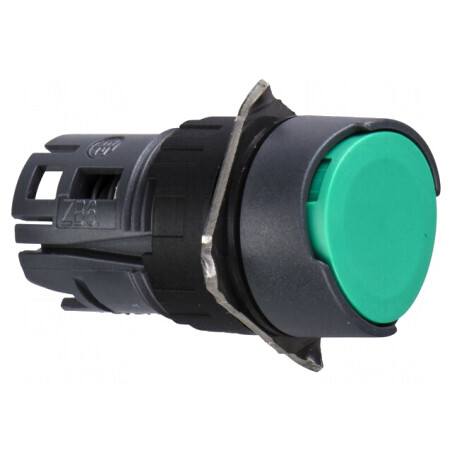 Comutator apăsare 16mm verde | Electronic-mag.ro | Componente Electronice