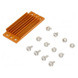 Radiator extrudat cu aripioare BGA aurie 58mm x 23mm | Electronic-mag.ro | Componente Electronice
