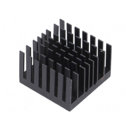 Radiator Extrudat cu Aripioare BGA Negru 31x31mm | Electronic-mag.ro | Componente Electronice