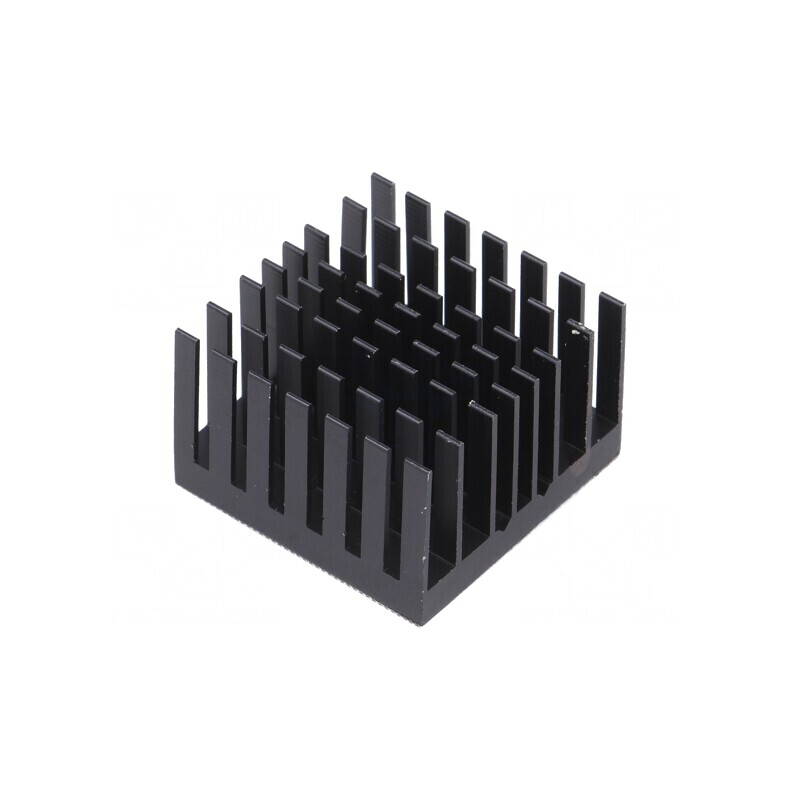 Radiator Extrudat cu Aripioare BGA Negru 31x31mm | Electronic-mag.ro | Componente Electronice