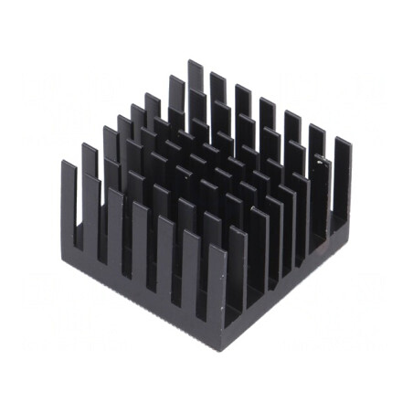 Radiator Extrudat cu Aripioare BGA Negru 31x31mm | Electronic-mag.ro | Componente Electronice